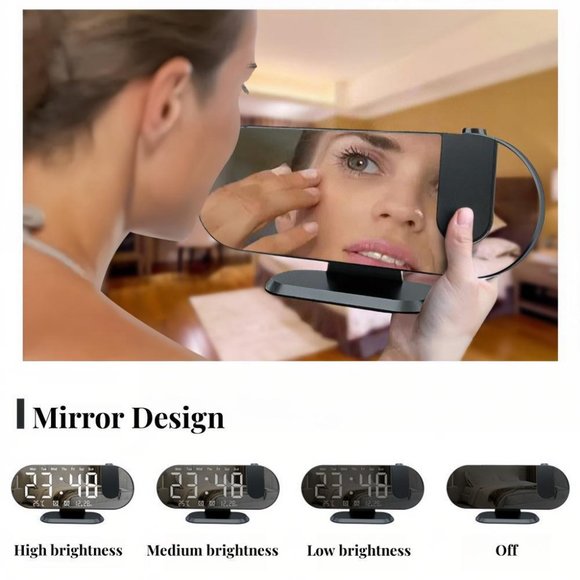 Multifunctional Creative LED Projection Clock - Picture 6 of 16